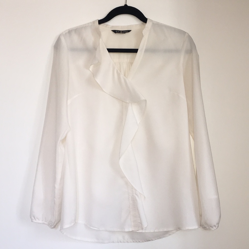 Express Blouse w/Ruffle Detail, Size S